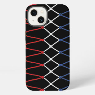 Basketball Hoop Net_red,white,blue_autograph style iPhone 13 Case
