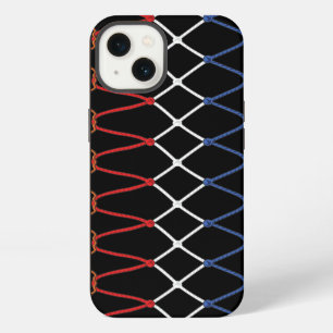 Basketball Hoop Net_red,white,blue_autograph style iPhone 13 Case