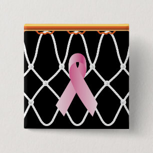 Basketball Hoop Net_ribbon campaign 2 Inch Square Button