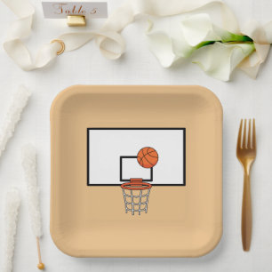 Basketball Hoop Paper Plate