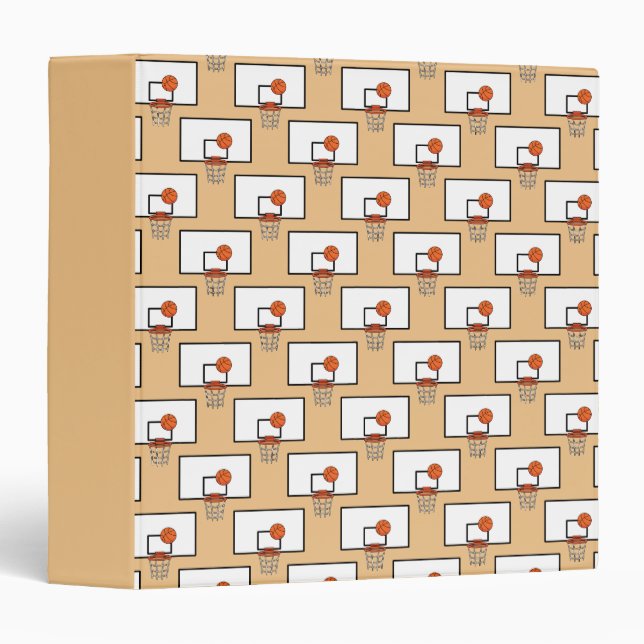 Basketball Hoop Pattern Binder (Front/Spine)