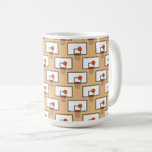 Basketball Hoop Pattern Coffee Mug
