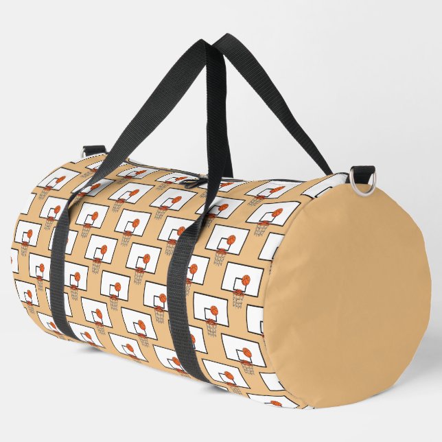 Basketball Hoop Pattern Duffle Bag (Left Corner)