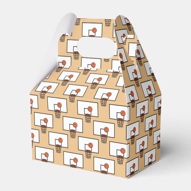 Basketball Hoop Pattern Favor Box (Front Side)