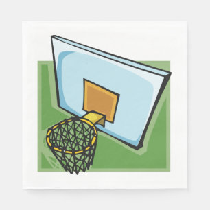 Basketball Hoop Sports Backboard And Net Napkin