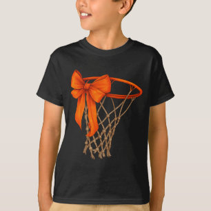 Basketball Hoop With Bow Cute Basketball Aesthetic T-Shirt