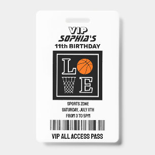 Basketball Hoops, Basketball Player Birthday Badge