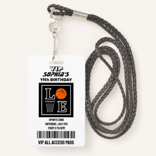 Basketball Hoops, Basketball Player Birthday Badge