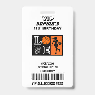 Basketball Hoops, Basketball Player Birthday Badge