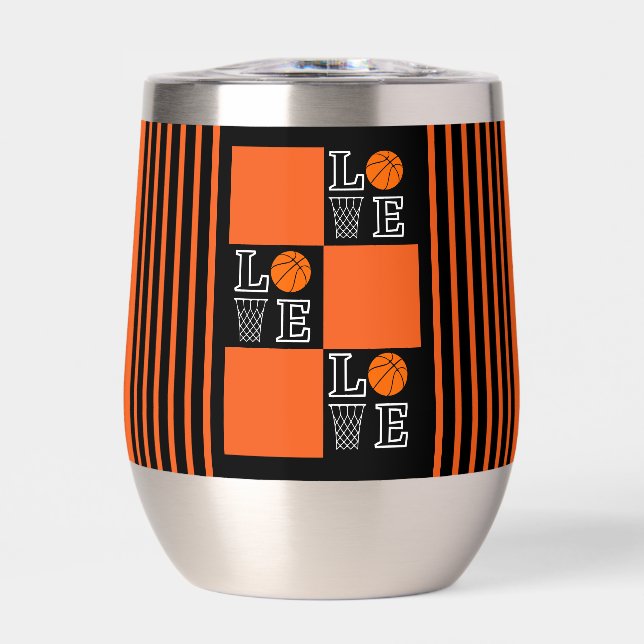 Basketball Hoops, Basketball Player Insulated Tumb (Front)