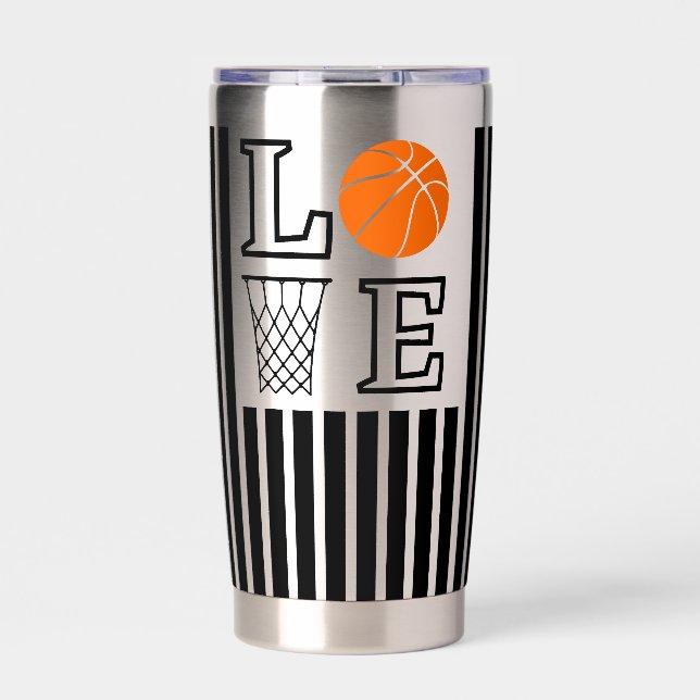 Basketball Hoops, Basketball Player Insulated Tumbler (Front)
