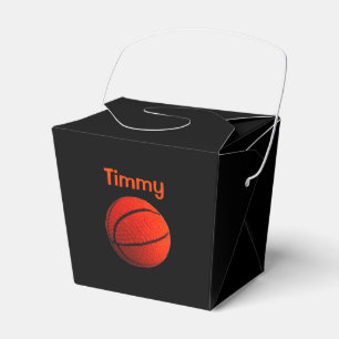 Basketball Hoops Orange Black Favor Box