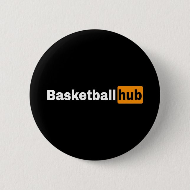 Basketball Hub  2 Inch Round Button (Front)