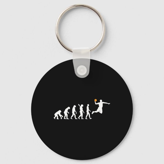 Basketball - Human Evolution Darwin  Keychain (Front)