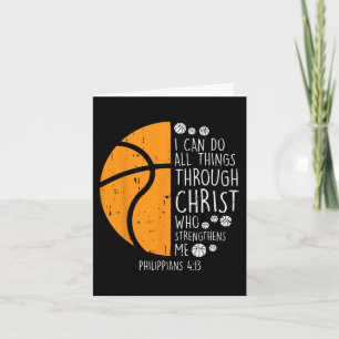 Basketball i can do things Bible Verse God Jesus G Card