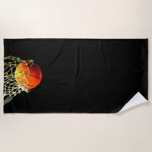 Basketball I Love Beach Towel