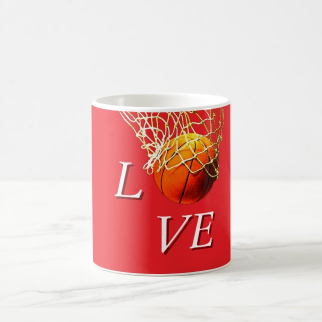 Basketball I Love Coffee Mug (Center)