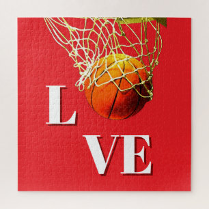 Basketball I Love Jigsaw Puzzle