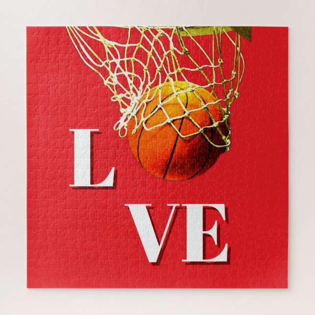 Basketball I Love Jigsaw Puzzle (Vertical)