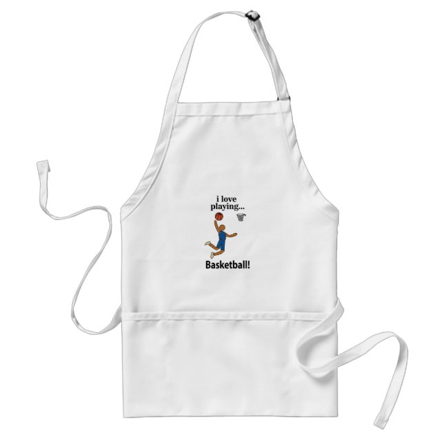 Basketball I Love Playing Basketball Standard Apron (Front)