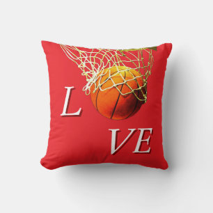 Basketball I Love Throw Pillow