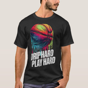 Basketball Ice Cream Drip For Boys Girls Youth Bas T-Shirt