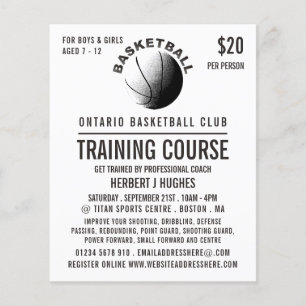 Basketball Icon, Basketball Training Course Flyer