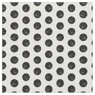 Basketball Icons Sports Art CUSTOM BG COLOR Fabric