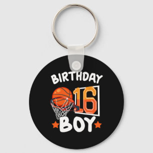 Basketball Im 16 Years Old 16th Birthday Boy Decor Keychain