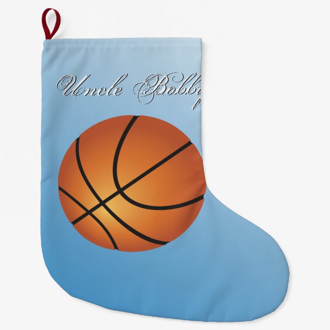 Basketball Image Incredible Budget Special Large Christmas Stocking (Front)