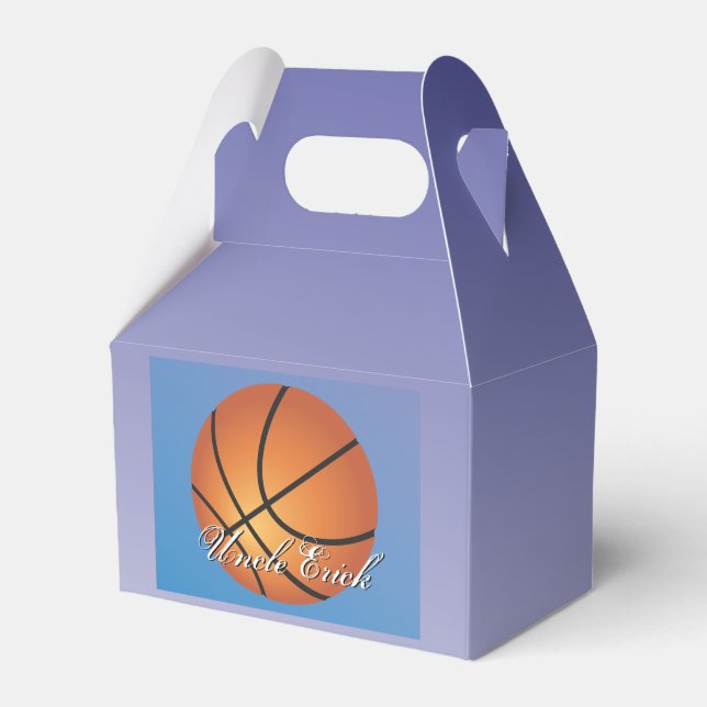 Basketball Image 🏀 Monogram Budget Special  Favor Box (Front Side)