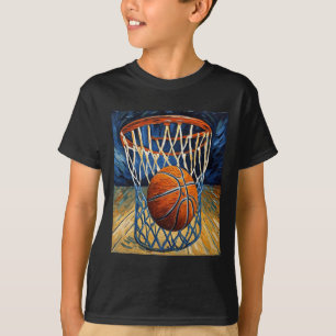 Basketball In Flight Swishing The Net  T-Shirt
