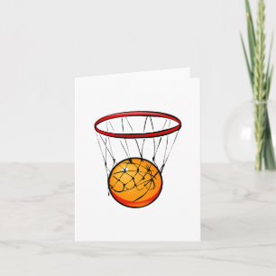 Basketball in hoop card