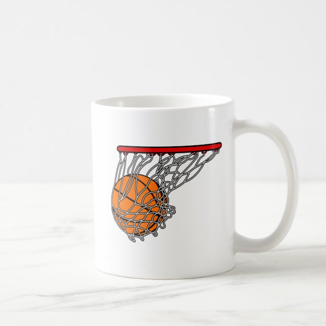 Basketball in hoop coffee mug (Right)
