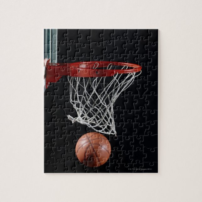 Basketball in Hoop Jigsaw Puzzle (Vertical)