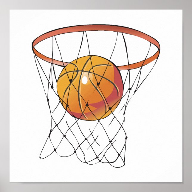basketball in hoop poster (Front)