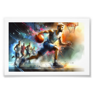 Basketball in Motion,  Photo Print
