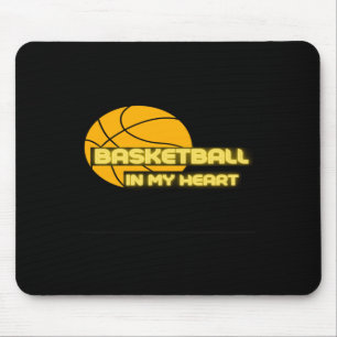 Basketball In My Heart Funny S - Gift For Mouse Pad