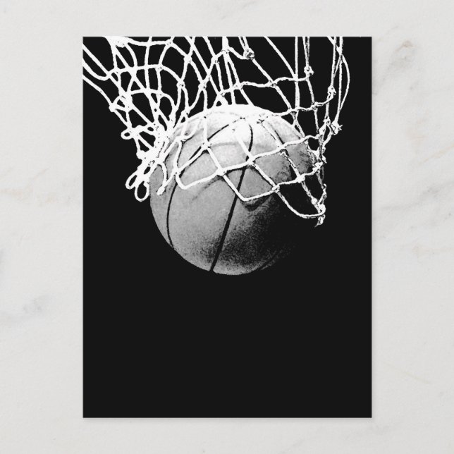 Basketball in Shadows Closeup Vertical Post Cards (Front)