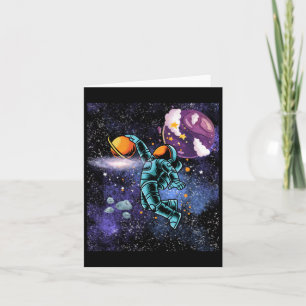 Basketball In Space  Card