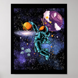 Basketball In Space Poster
