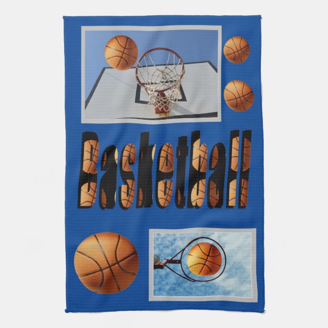 Basketball Inspiration Composition, Kitchen Towel (Vertical)