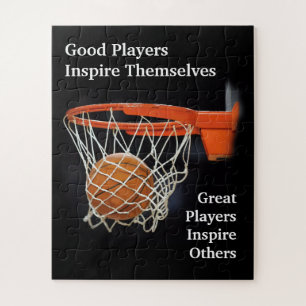 Basketball Inspirational Quote Inspire Players Jigsaw Puzzle