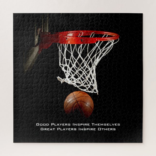 Basketball Inspirational Quote Inspire Players Jigsaw Puzzle (Vertical)