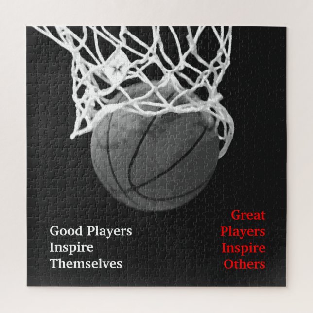 Basketball Inspirational Quote Inspire Players Jigsaw Puzzle (Vertical)