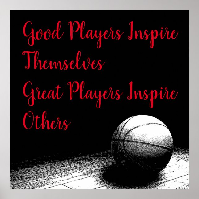 Basketball Inspirational Quote Inspire Players Poster (Front)