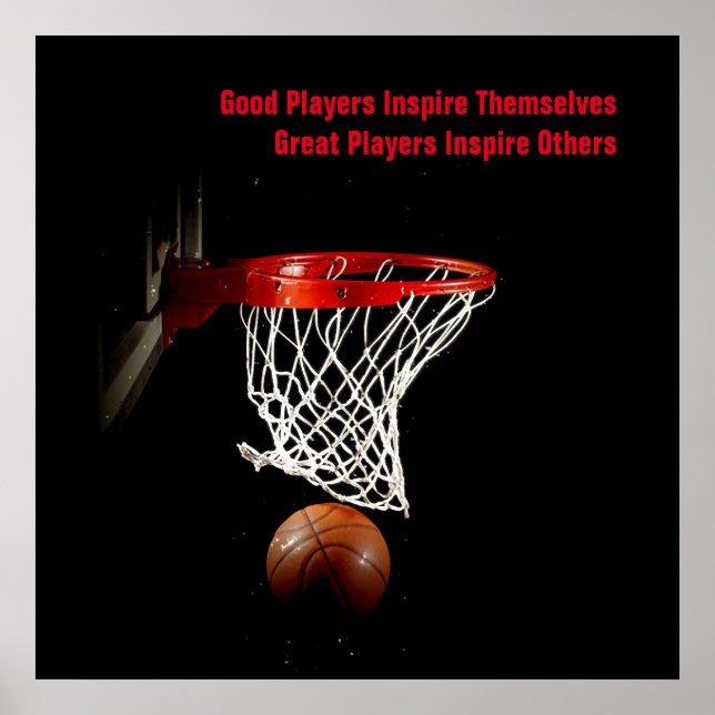 Basketball Inspirational Quote Inspire Players Poster (Front)