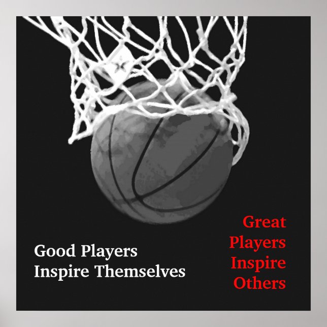 Basketball Inspirational Quote Inspire Players Poster (Front)
