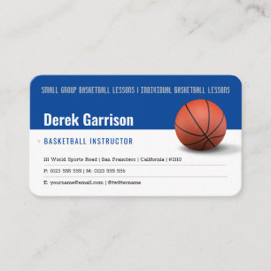 Basketball Instructor   Coach   Trainer Business C Card