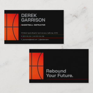 Basketball Instructor   Coach   Trainer Business Card